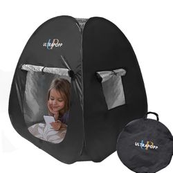 Sensory Tent for Kids with Autism Age 3+ Anxiety ADHD SPD, Pop up Blackout Calm Down Play Tents with Door & Window, Autistic Sensory Hideout Fort, Sma