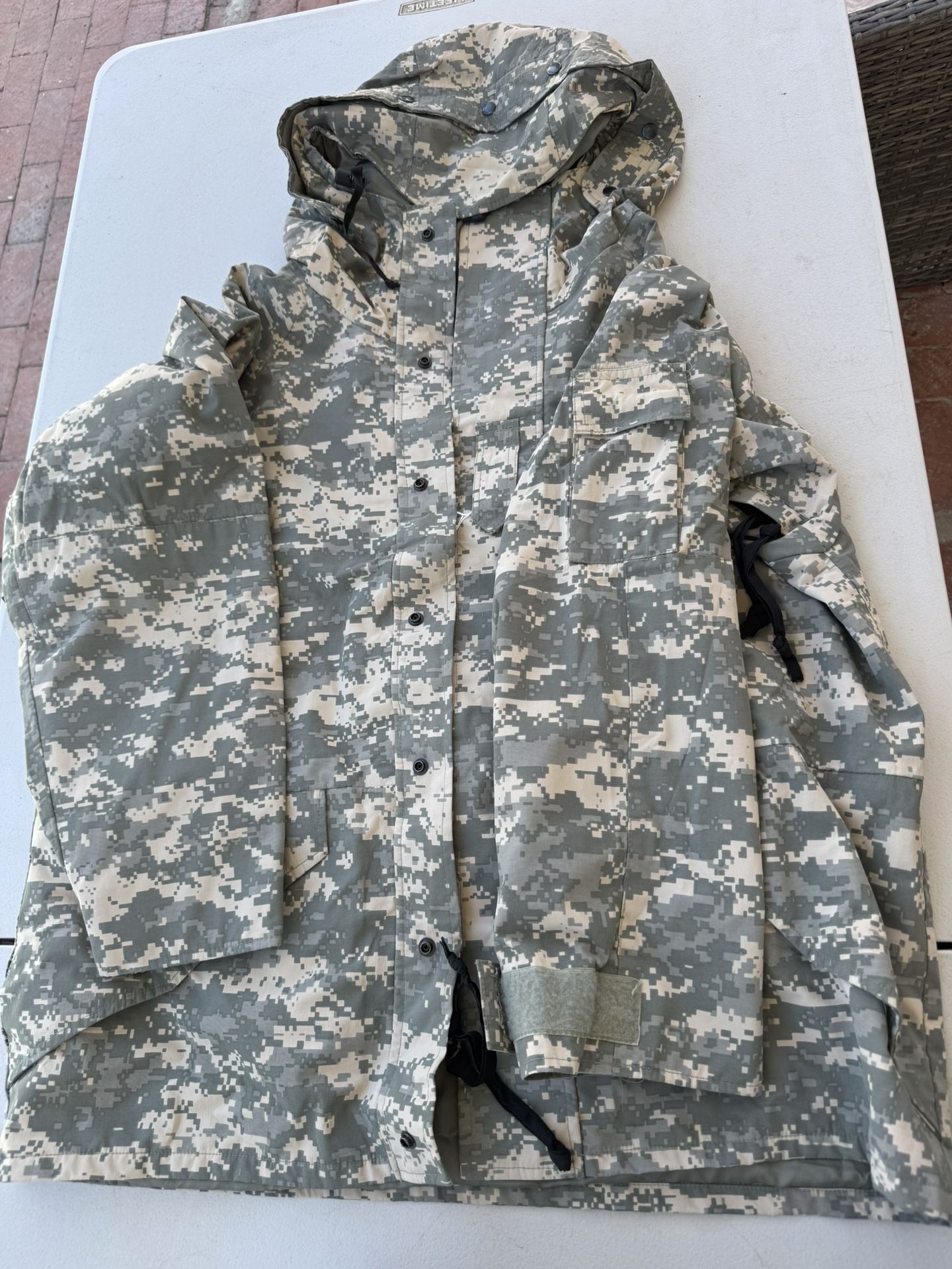 TRU-SPEC Camo Parka ECWCS H2O Large Regular Military Uniform ACU BDU Jacket 
