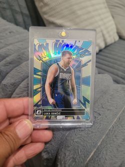 Luka Doncic silver prizm my house basketball card