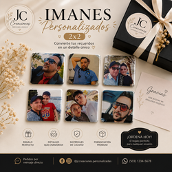 JC Creaciones Personalizadas 8 Imanes Personalizados 2x2