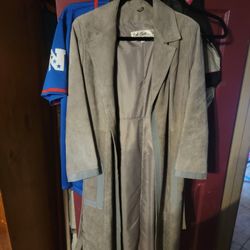 Vintage Leather Trench Coat