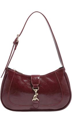 Women's Retro Vintage Zipper Shoulder Bag Elegant Underarm Purse