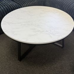 Round Coffee Table And One End Table 