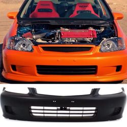 Honda Civic Front Bumper 1999 and 2000 Fits Coupe Sedan and Hatchback