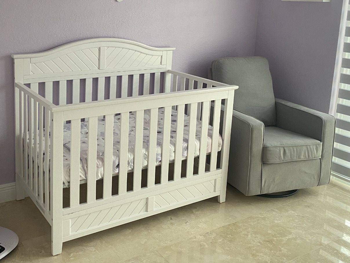 Crib, Rocking Chair And Changing Table For Sale 