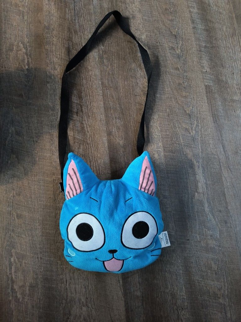 11" Fairy tail Happy Head plush bag