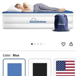 SoundAsleep Products Dream Series Luxury Air Mattress, ComfortCoil Technology, Built-in High Capacity Pump for Home, Camping- Double Height, Adjustabl