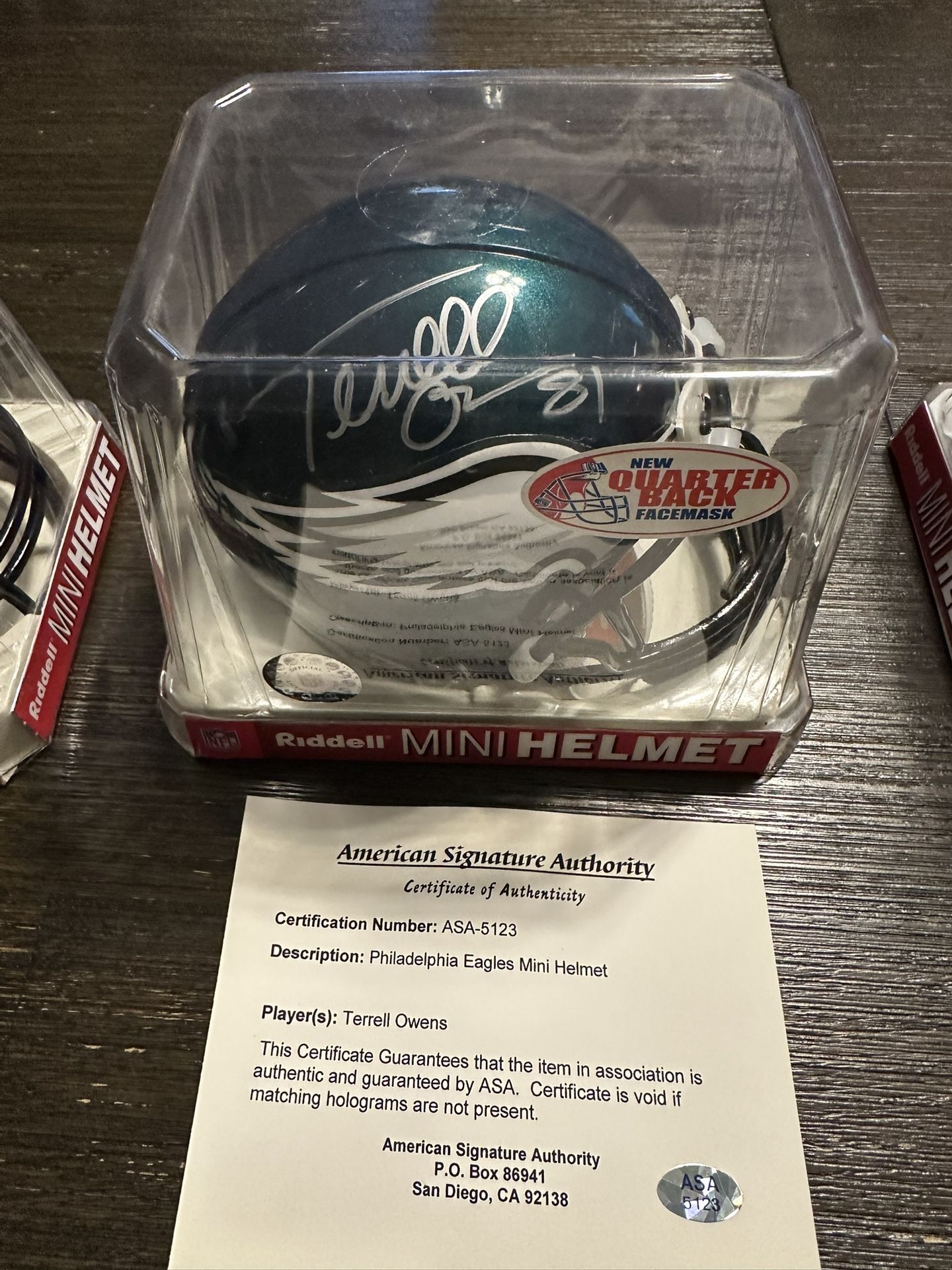 Terrell Owen’s Signed Mini Football Helmet