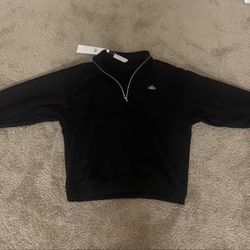 Alo Yoga Black Quarter zip 