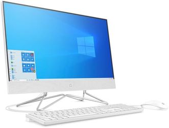 HP All-in-One Desktop w/24" Monitor, Intel Core i3-1115G4, 4GB, 256GB SSD, Snow White, 24-df1023w
