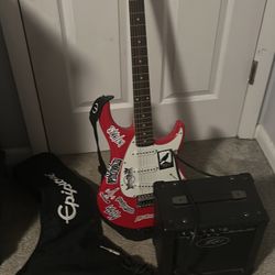 peavy electric guitar and amp,hp gaming pc, hats,digital drawing tablet.