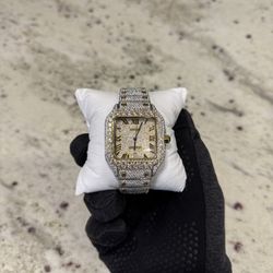 Iced Out Cartier Watch