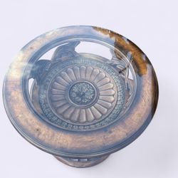 Solid wood and glass dining room Table with 4 chairs