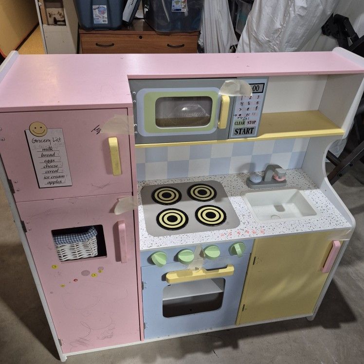 Vintage Play Kitchen Fully Stocked Plus Melissa &Doug Sets