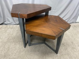 AMERICAN DREW AD Modern Synergy Triangulate & Bunching Table Set (Set of 2)
