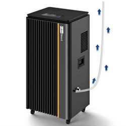 296pt. 8,500 sq.ft. Commercial Dehumidifier in. Black with Pump Drain Hose, Dehumidifier