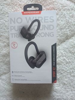HyperGear Sport X2 True Wireless Earbuds – Ear Hooks, Sweat-Proof – New