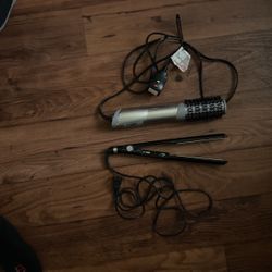 CONAIR infinitipro Hot Air Brush + Flat Iron