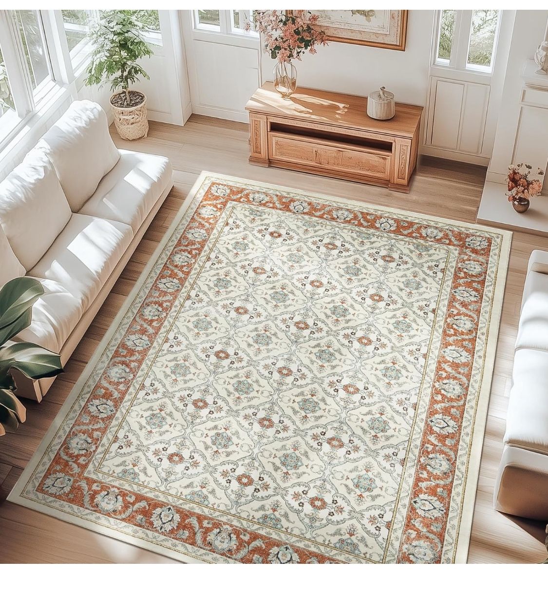 jinchan Area Rug 8x10 Living Room Rug. New