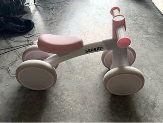 Pink balance bike
