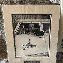 Walt Disney matted photo with signature