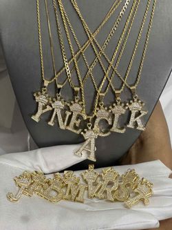 Letter Pendant With Chain