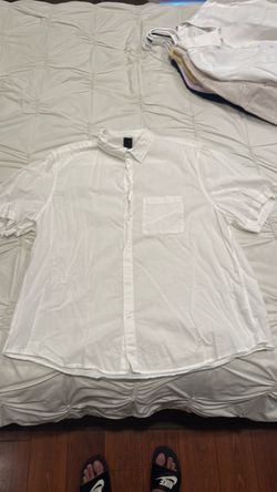 H&M Linen Short Sleeve Shit for Men, Size XXL