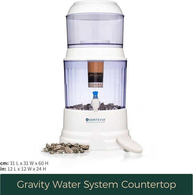 Santeeva Gravity Water Filter System- Alkaline+ Mineralized