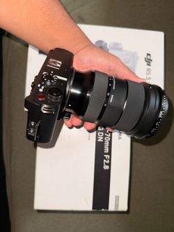 Lumix s9 with cage, sigma 24-70mm f2.8 and rs3 mini