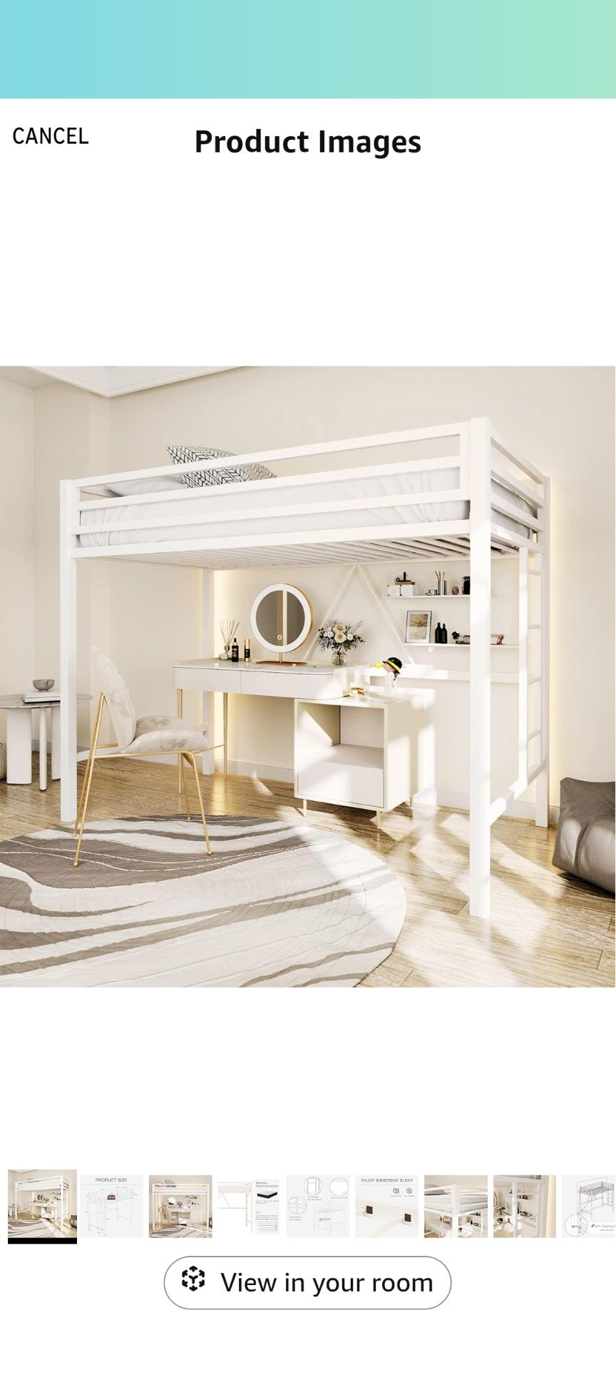 White Loft Bed $100 OBO