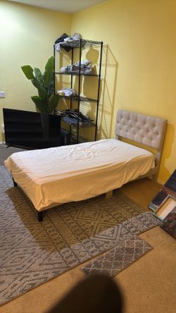 Twin size frame and mattress for $50