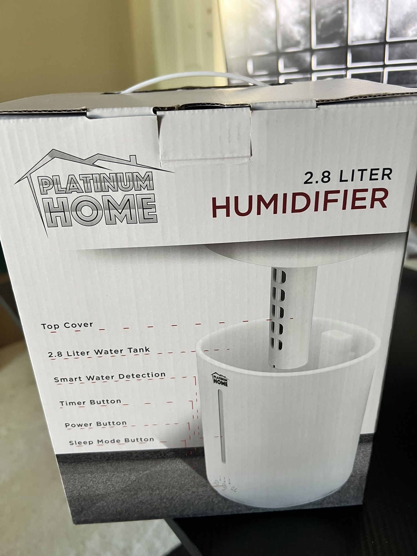 PLATINUM HOME BRAND 2.8 LITER HUMIDIFIER