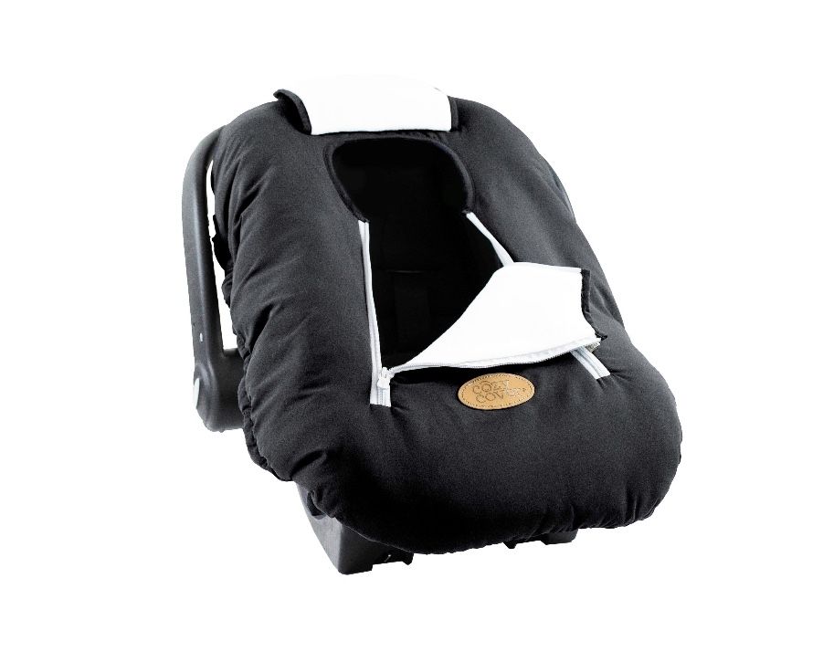 (Baby Car Seat Cover, Carseat Cover for Baby Seat or Stroller, Windproof Warm Infant Car seat for Newborn Keep Babies Warm Bunting Bag (Black)
