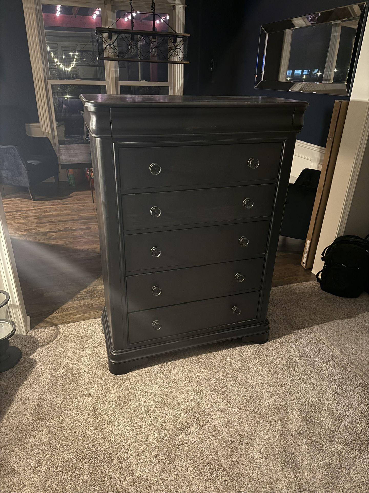 Conley 5-Drawer Dark Cherry Chest Of Drawers