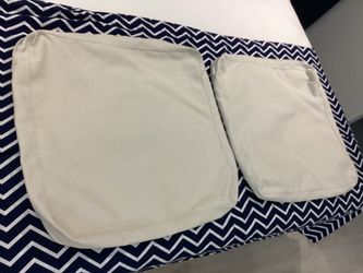 2 Outdoor Cushion Covers Beige 24x24” - $10 firm