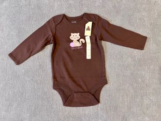 babyGap Long-Sleeve Cat Bodysuit (size 12-18)