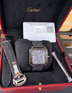 Cartier Santos de Cartier – Large Black ADLC Ref. WSSA0039 Full Set | 2026 Card