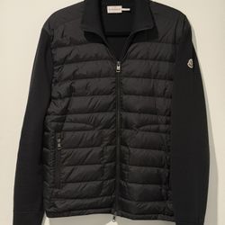 Moncler Cardigan Tricot Knit Down Jacket Black Size Large - AUTHENTIC - Like New