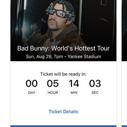 2 Bad Bunny Tickets 