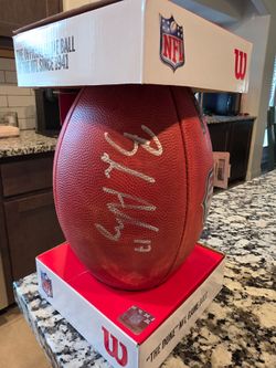 Official NFL Wilson The Duke Game Ball – Autographed by Brandon Aubrey #17 (In Box)