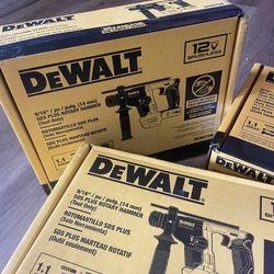 3 Brand New DeWALT 12v SDS Rotary Hammer Drills.