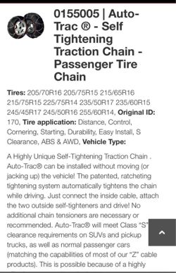 Passenger Tire Chain