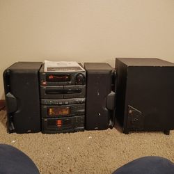 Jvc Stereo Set and a Dve\T Subwoorfer