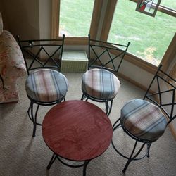 PRICE DROP Bistro Table And 3 Chairs-Very Nice Set