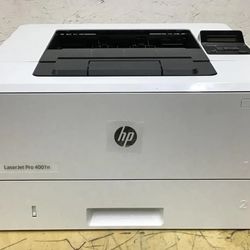 HP - LaserJet Pro 4001n Black-and-White Laser Printer - White