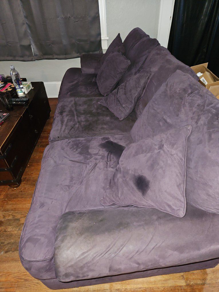 Purple Couch Aprox 104"