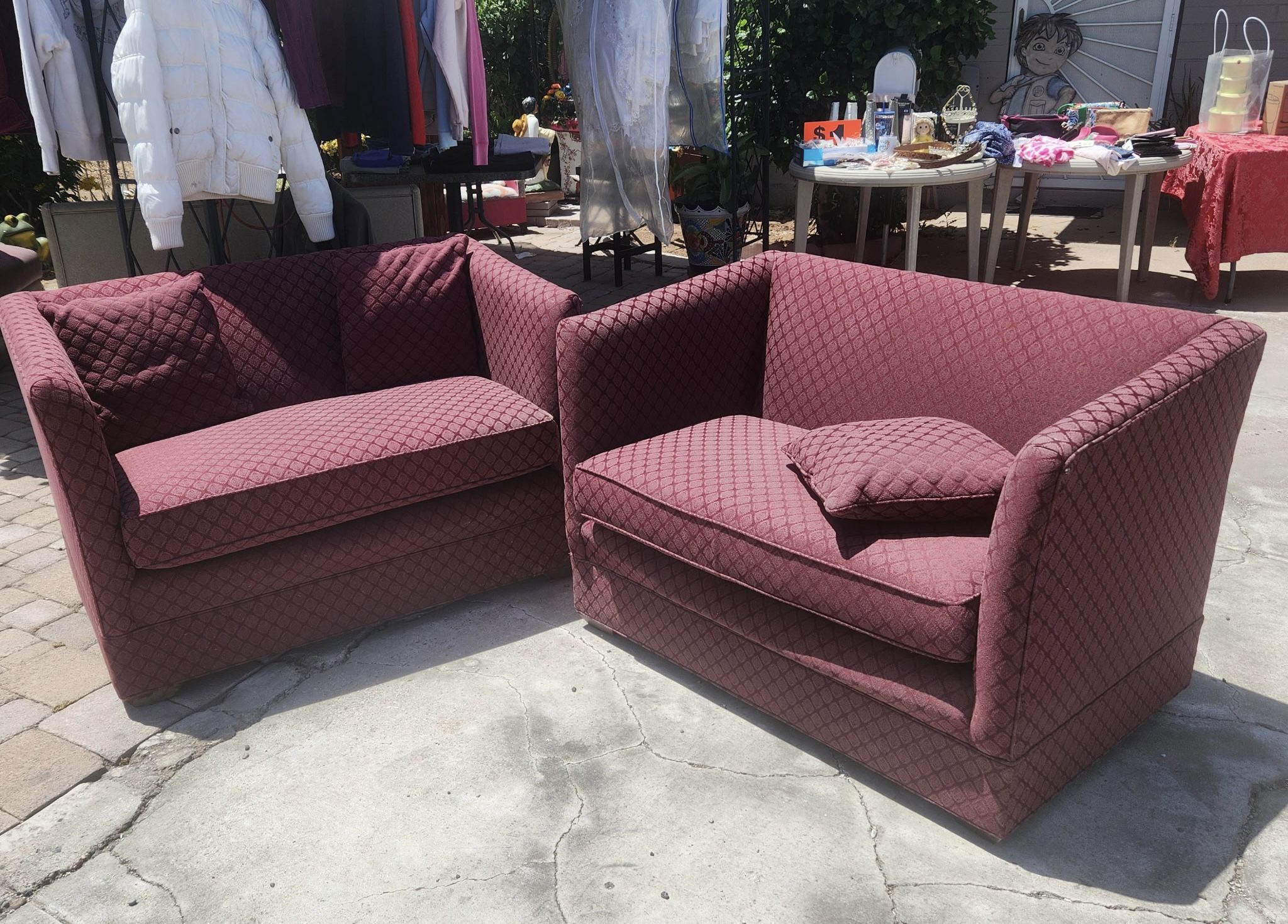Beautiful Maroon Sofas