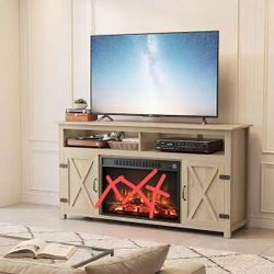 #B Natural Oak  TV Stand Fits TVs Up to 63 in. , Entertainment Center with Shelves and Cabinet ( no fireplace )  $120