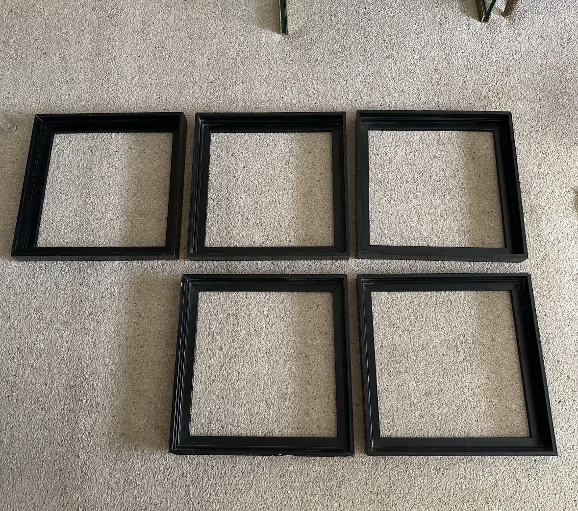 5 Thick Modern Contemporary Large Square Black Wall Picture Art Frames