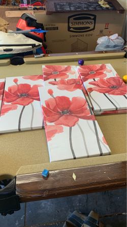 6piece flower set poster